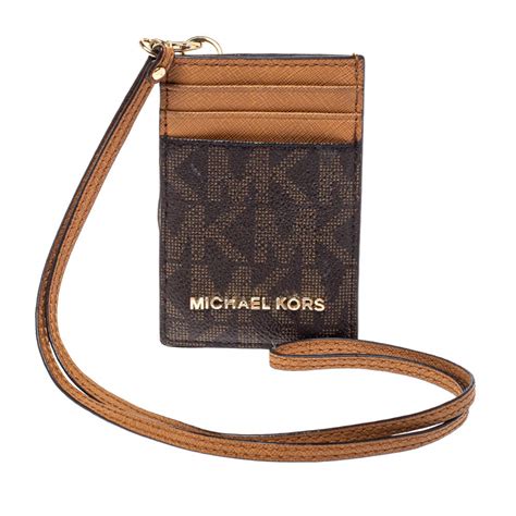 michael kors card holder brown|michael kors card holder women's.